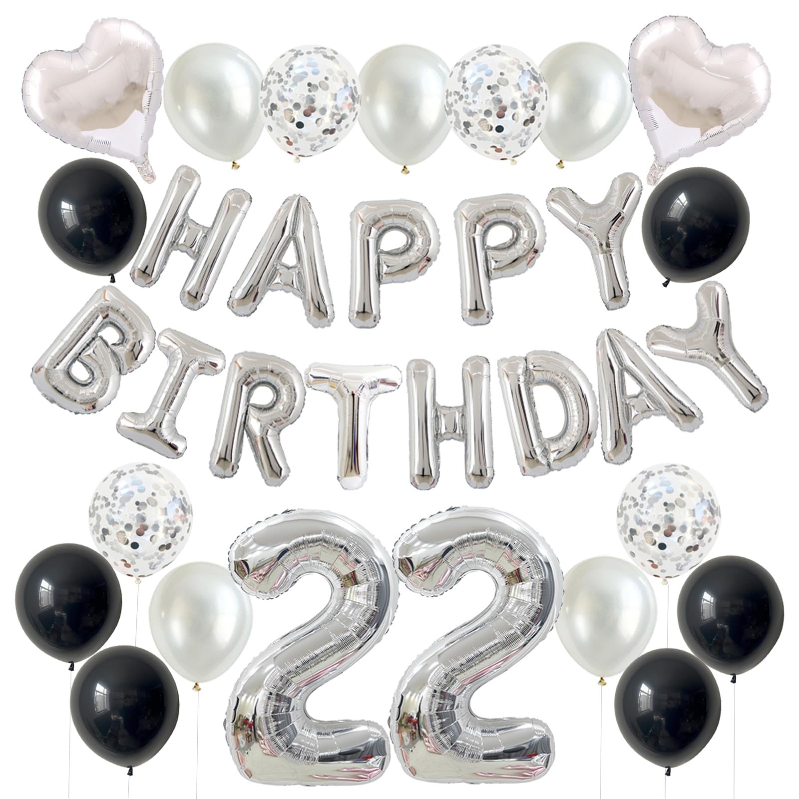 HAPPY BIRTHDAY 誕生日 飾り バルーン Amazon | HAPPY BIRTHDAY 誕生日 バルーン 風船 飾り 付け セット 22歳